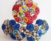paper Flower wedding bridal bouquet superhero comic UK EXAMPLE ONLY see description