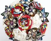 Bridal Bouquet Paper Flowers Comic Superhero Theme Magic the gathering EXAMPLE ONLY