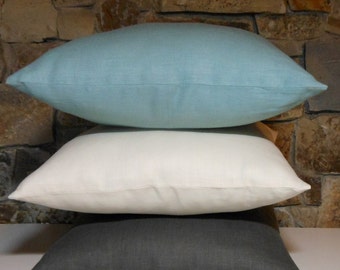 Belgian Linen Pillow Covers//65 Colors Both Sides //Custom Linen Pillow Covers