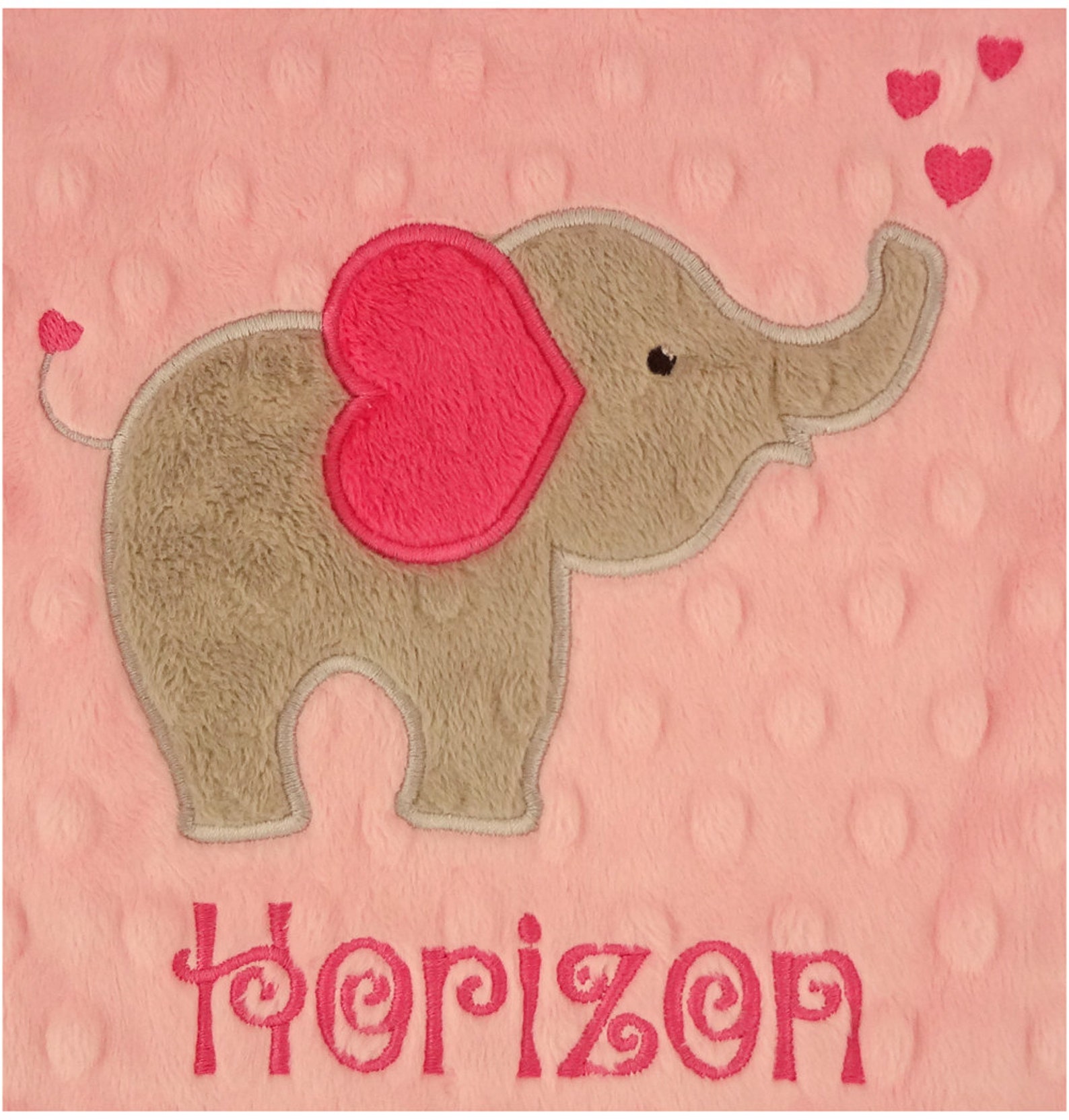 Personalized Baby Blanket Elephant Minky Blanket Pink and Etsy