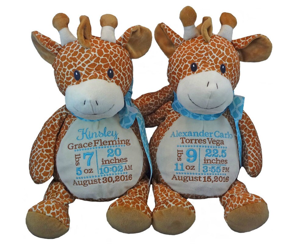 Personalized Baby Gifts Personalized Giraffe Birth Announcement Gifts