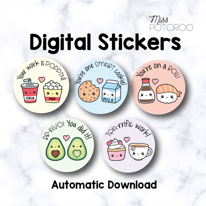 Digital Teacher Stickers Stickers Reward Stickers Teacher Etsy