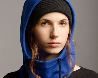 Snood Hood Hat, Cowl Hood Cotton, Men Women Neck Warmer