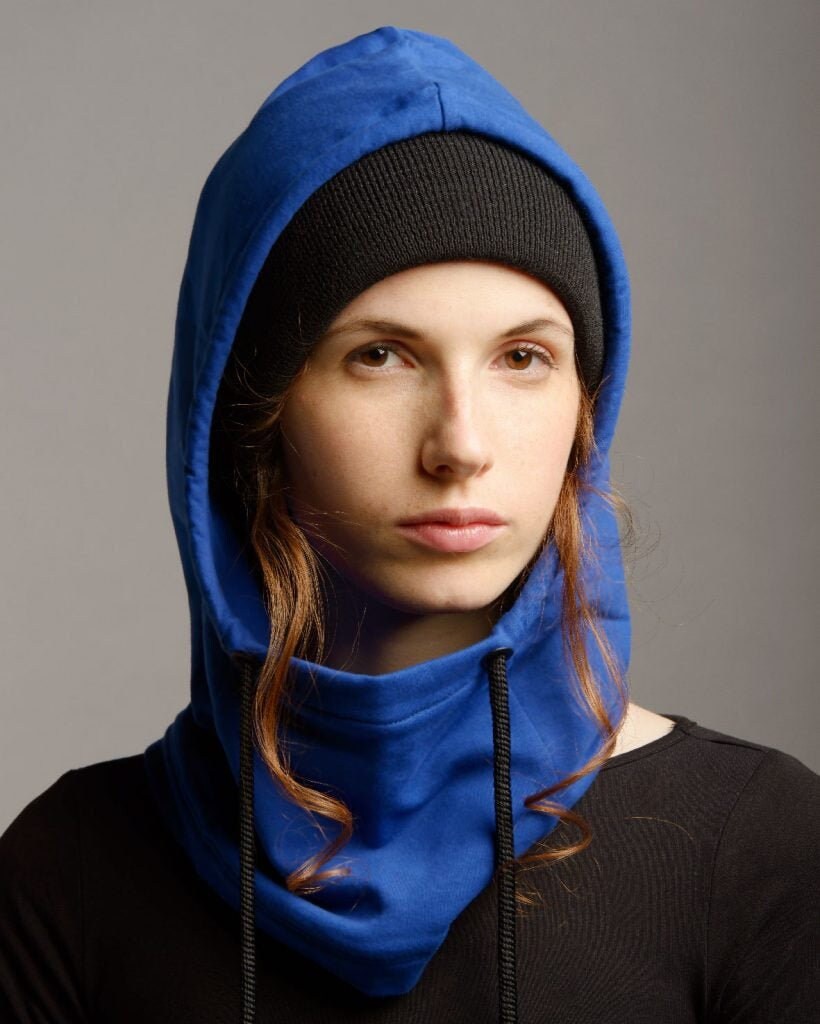 Snood Hood Hat, Cowl Hood Cotton, Men Women Neck Warmer