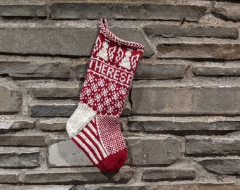 Angel Christmas Stocking Pattern - knit fair isle