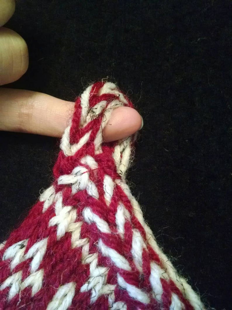 hand knit Christmas Stocking dragon vintage inspired fair isle Knit With the Wind