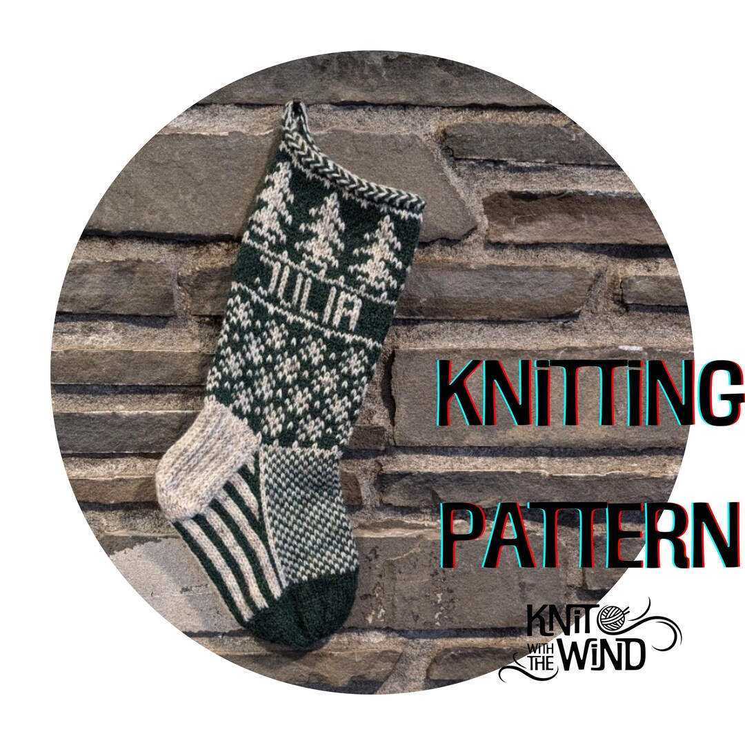 Evergreen Christmas Stocking Pattern - Knit Fair Isle - Etsy