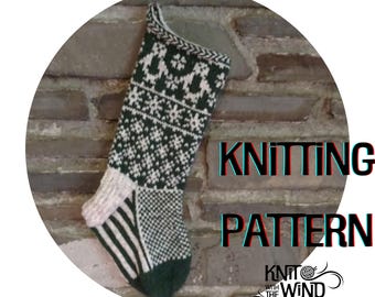 Owl Christmas Stocking Pattern - knit fair isle