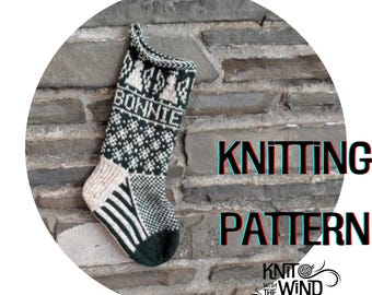 Angel Christmas Stocking Pattern - knit fair isle