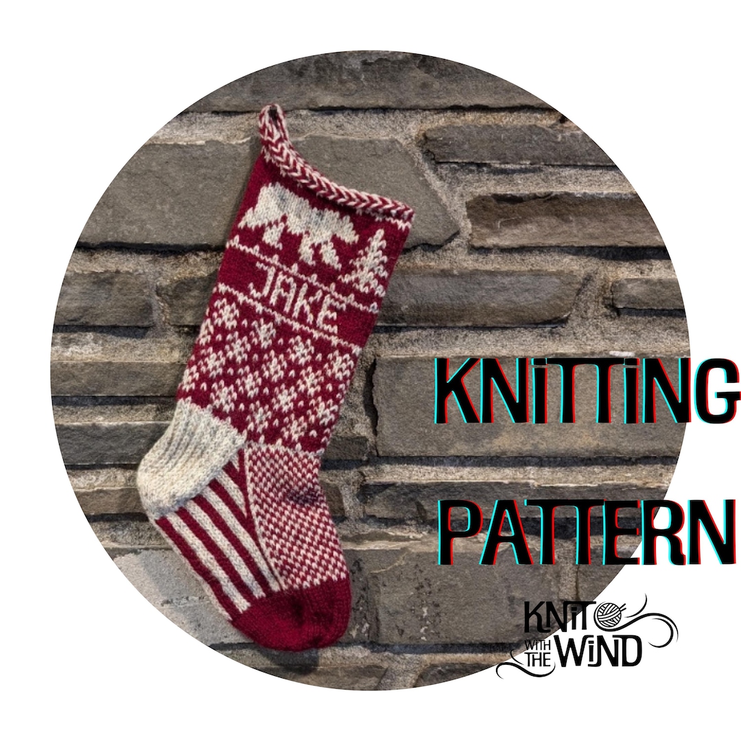 Polar Bear Christmas Stocking Pattern - Knit Fair Isle - Etsy