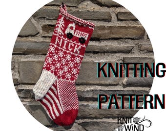 Pickup Truck Christmas Stocking Pattern - knit fair isle