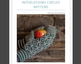 Knitting Pattern - interlocking circles mittens