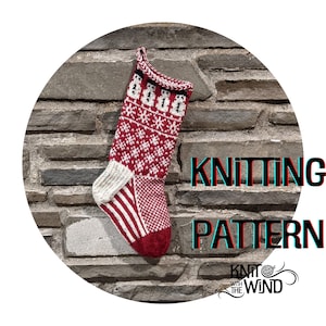 Modèle de bas de Noël bonhomme de neige - tricot jacquard