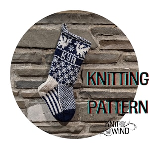 Dragon Christmas Stocking Pattern - knit fair isle