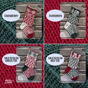Pet Christmas Stocking, paws hand knit, fair isle, vintage inspired Knit With the Wind image 3