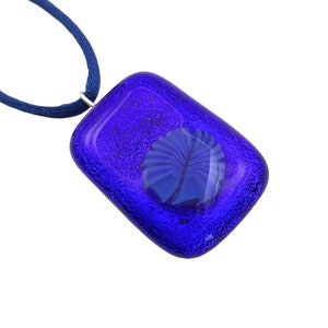Handmade Glass Pendant, Dichroic Glass Pendant, Kiln Fused Glass Pendant, Handmade Glass Necklace, Dichroic Leaf Design, 3cm x 2cm (CGP21)