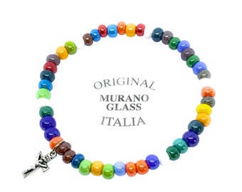 MURANO Glass Besotted Charm Bracelet Made in ITALY Gift Boxed Excellent Quality 
