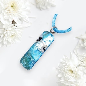 Glass Pendant, Hand Selected Genuine Murano Glass Piece on a Silk Cord Necklace, Millefiori Pendant, Venetian Glass, 3cm x 1cm (MGPL14)