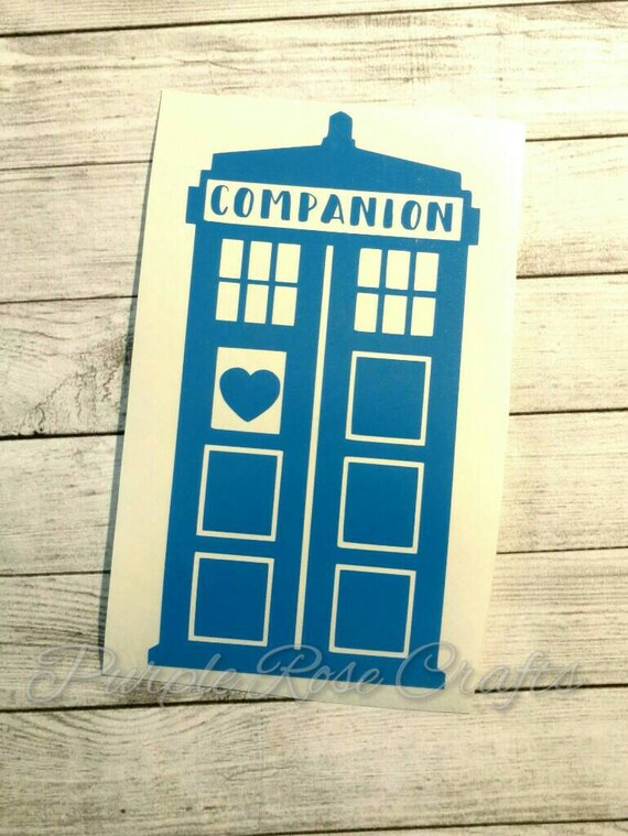 Tardis Police Box Dr Who Doctor Who Companion Decal Sticker Etsy