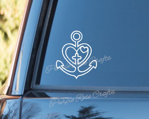 Faith Anchor Vinyl Car Decalcar Sticker | Etsy