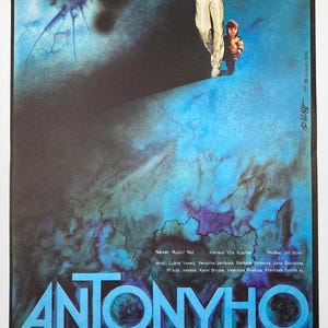 Manifesto originale del film "Anthony's Chance", stampa ceca autentica del 1984, grafica anni '80, arte murale illustrata vintage, arredamento astratto per la casa