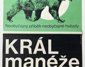 Original Movie Poster, King of the Ring, Genuine 1970 Czech Print, 1970s Film Collectibles, Vintage Wall Art, Minimalist Kids Room Decor