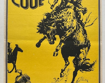Original Western Movie Poster, J W Coop, Genuine 1973 Czech Print, 1970s Film Collectibles, Vintage Wall Art, Unique Home Decor