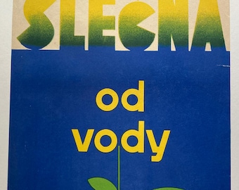 Original Movie Poster, Young Lady from the Riverside, 1970 Czech Print, 1970s Film Collectibles, Vintage Wall Art, Minimalist Home Decor