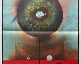 Original Movie Poster, Chariots of the Gods, Genuine 1971 Czech Design, 1970s Film Collectibles, Vintage Wall Art, Surreal Home Decor