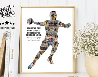 Personalized Handball Coach Gift - Handball Photo Collage Team Gift - DIGITAL FILE