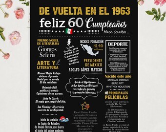 60 Cumpleaños Póster Regalo Para Esposa Y Esposo Feliz 60 