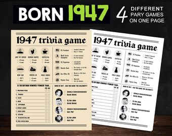75th Birthday Games - Etsy