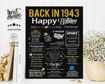 1943 Fun Facts Etsy