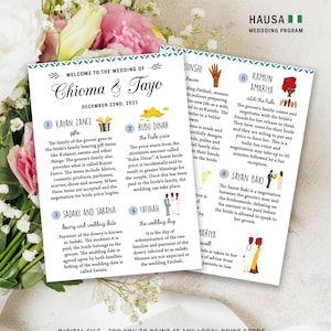Rituali del programma di nozze Hausa -Nigeria Hausa Passi e cerimonie nuziali - File digitale