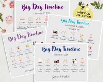 Printable Timeline Order of Events Sign Wedding Schedule - Etsy