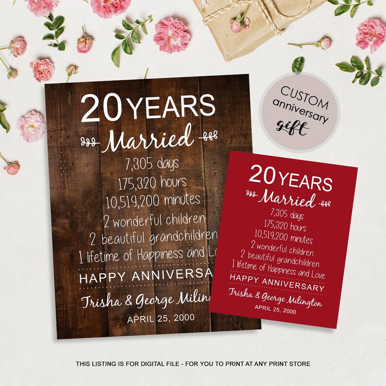 40 Anni Di Regalo Di Matrimonio Per I Genitori 40 Etsy