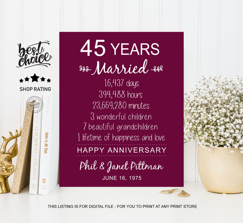 55th Anniversary Gift Idea for Parents, Couples, Friends 55 years of marriage wooden sign Wedding Anniversary sign for wife and husband image 2