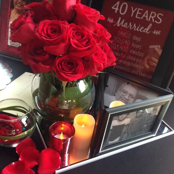 40 Ans De Cadeau De Mariage Pour Les Parents 40e Etsy Canada