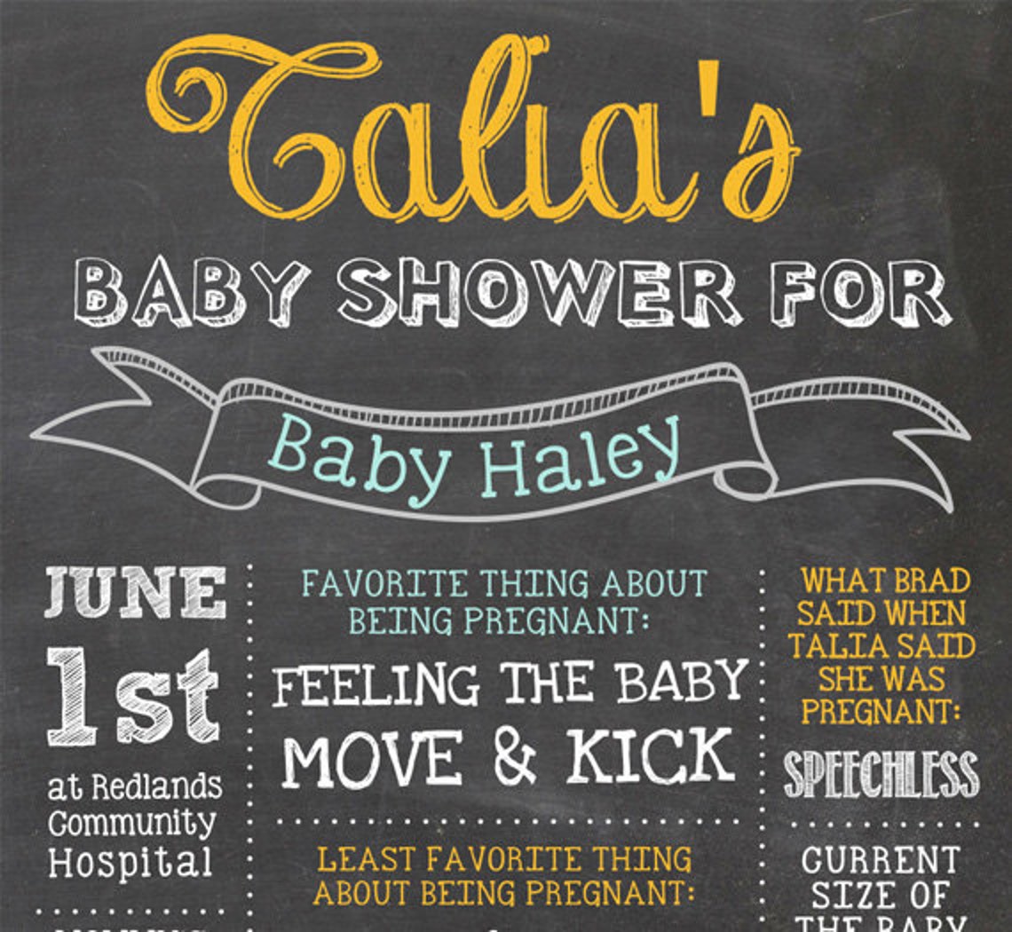 Personalized Baby Shower Gift Sign Baby Shower Decoration Etsy