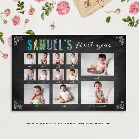 1st birthday picture collage