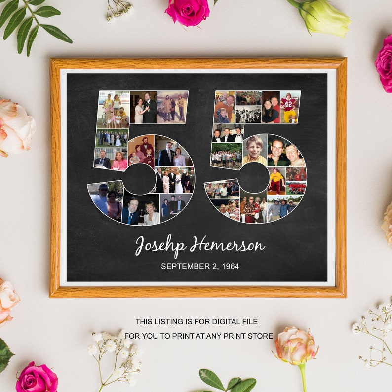 Alles Gute Zum 50 Geburtstag Der 50 Geburtstag Fotocollage Etsy