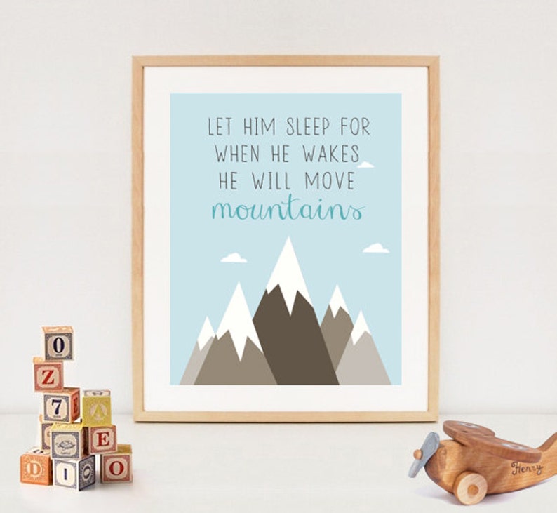 let him sleep printable quote baby boy nursery wall art etsy
