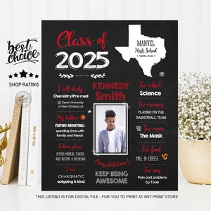 Personalized Class of 2025 Graduation Sign Ideas | Custom Chalkboard High School Graduation Gift