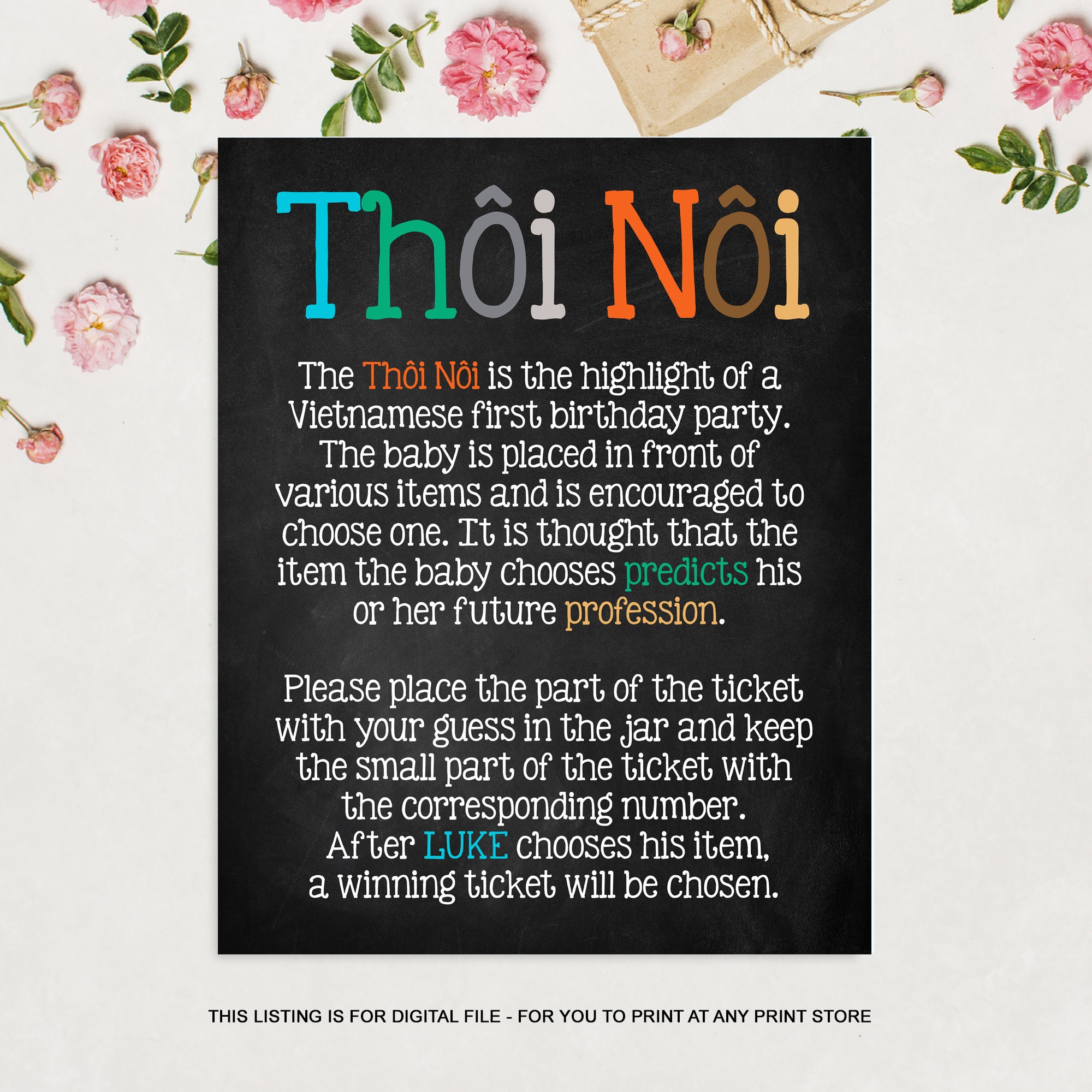 Vietnamese Thôi Nôi 1st Birthday Party Set – Raffle Tickets \u0026 Sign (digital  Files) - Etsy Norway, image size:2000x2000