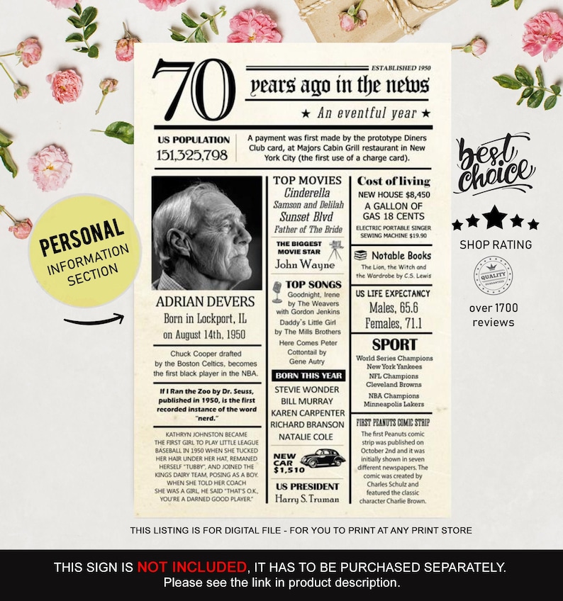 trivia 70th birthday party games printables trivia games etsy