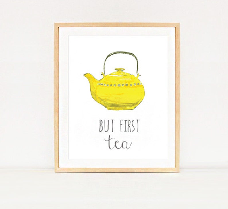 Tea Wall Art Printable Watercolor Teapot wall decor But Etsy