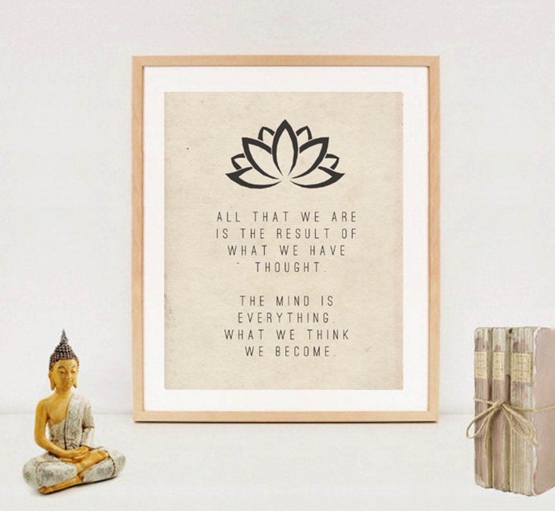 Spiritual Typography Wall Art Print Buddha Quotes Digital Download Zen ...