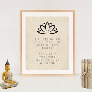 Spiritual Typography Wall Art Print - Buddha quotes - Digital download - Zen printable
