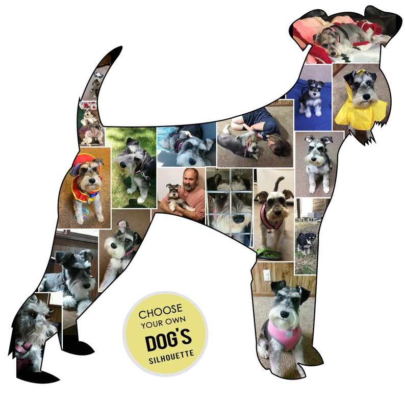 Pug Dog Photo Collage for Pet Loss Memorial Any Dog Breed Etsy