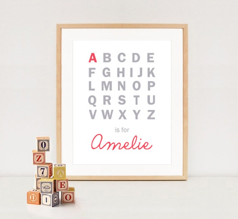 ABC is for Nursery Alphabet Art Print Nursery Wall Decor Etsy